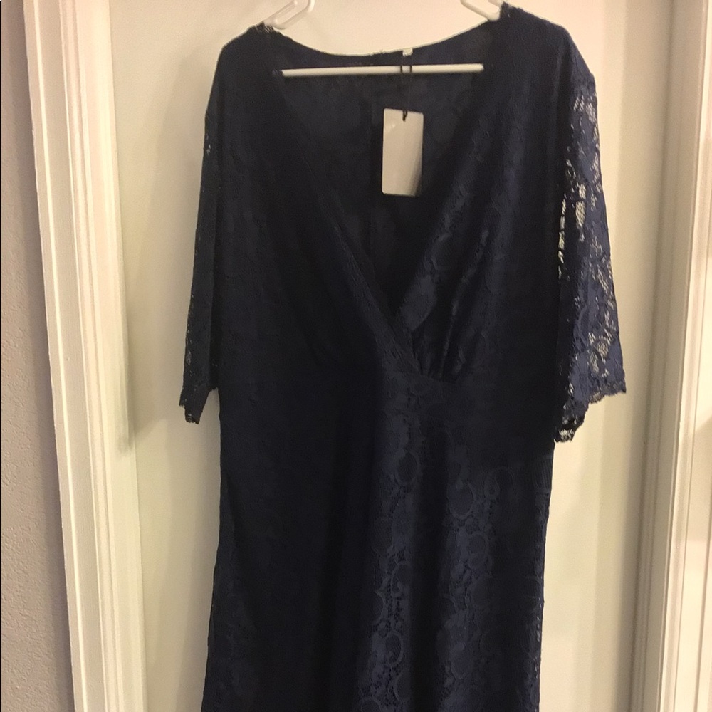Navy blue lace dress